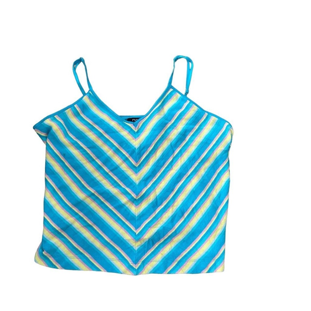Blue multicolor top